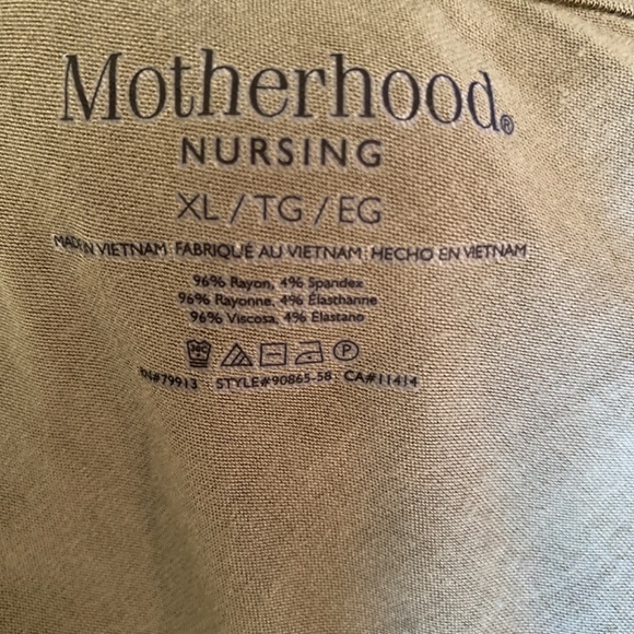 Motherhood Olive Nursing Dress Super Soft and expandable XL NWT - Picture 5 of 7